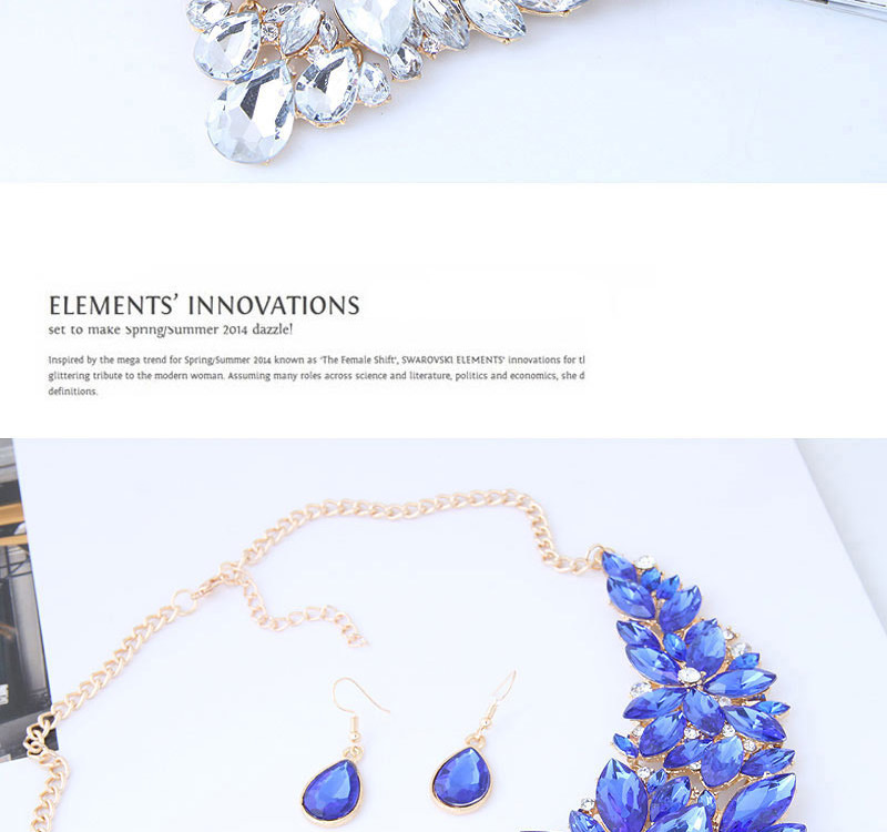 Fashion White Gemstone Decorated Pure Color Jewelry Sets,Jewelry Sets