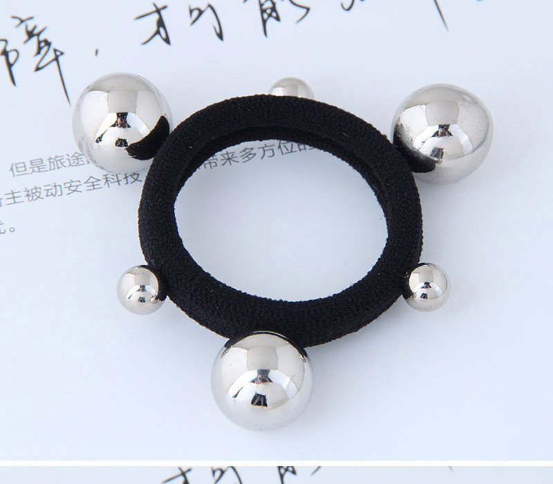 Fashion Black+white Pearls Decorated Simple Hair Band,Hair Ring