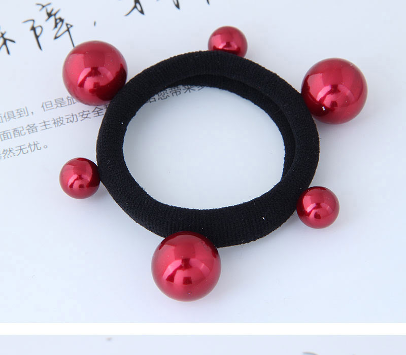 Fashion Black+white Pearls Decorated Simple Hair Band,Hair Ring