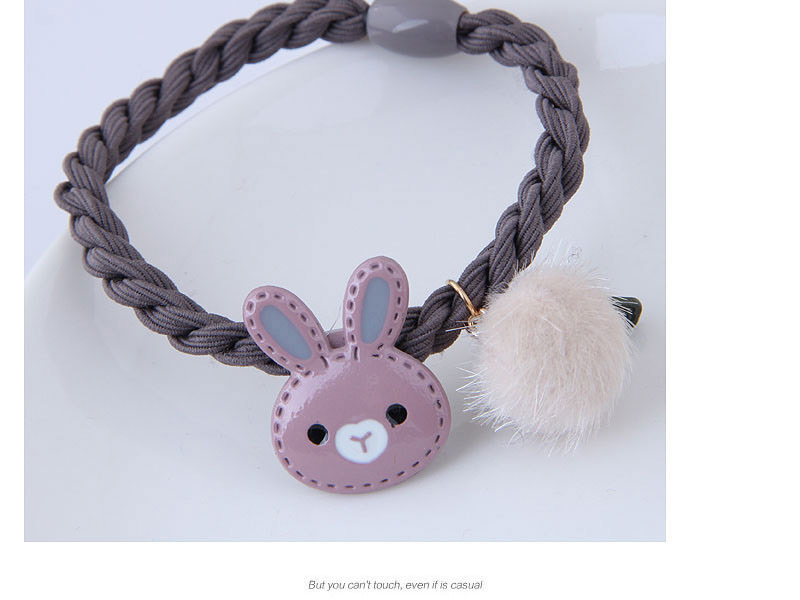 Fashion Navy+white Rabbit Decorated Pom Hair Band,Hair Ring
