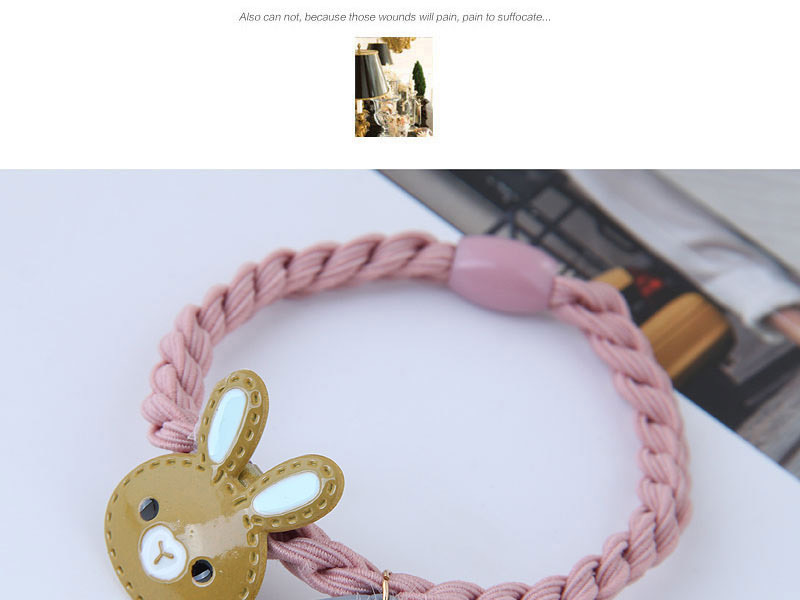 Fashion Navy+white Rabbit Decorated Pom Hair Band,Hair Ring