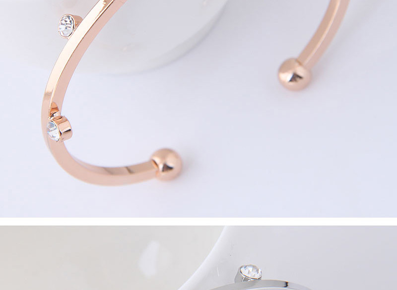 Fashion Gold Color Diamond Decorated Opening Bracelet,Fashion Bangles