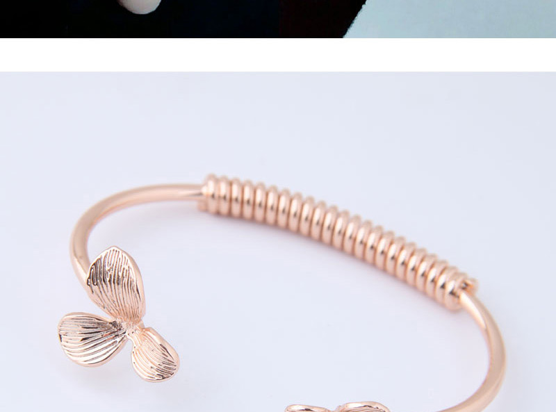Fashion Gold Color Flowers Decorated Opening Bracelet,Fashion Bangles
