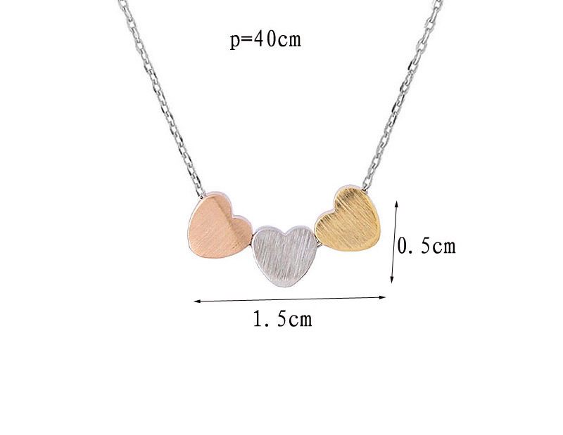 Elegant Multi-color Heart Shape Decorated Necklace,Pendants