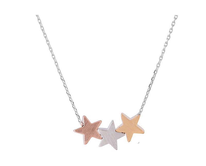 Elegant Multi-color Star Shape Decorated Necklace,Pendants