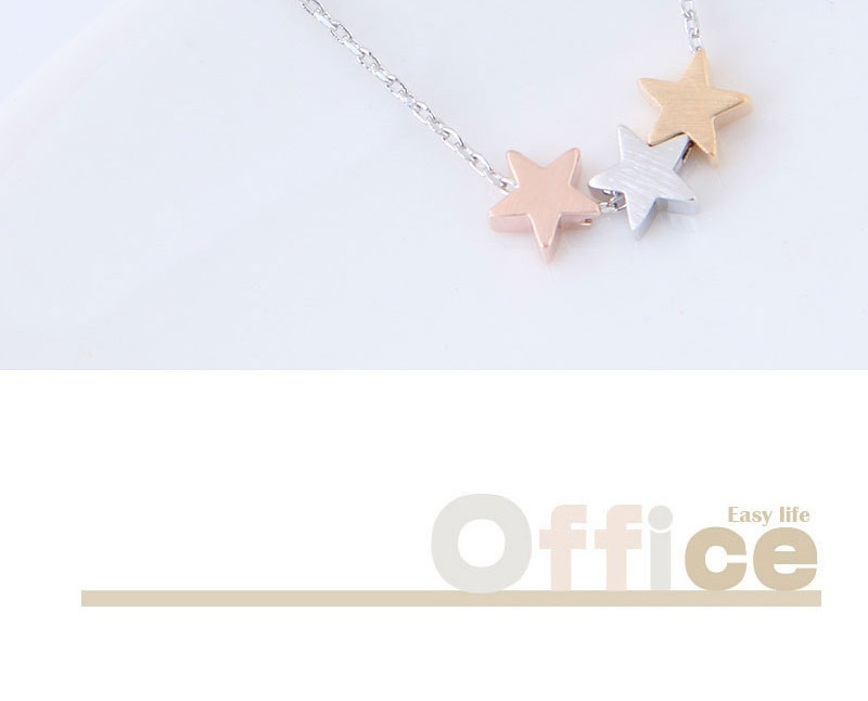 Elegant Multi-color Star Shape Decorated Necklace,Pendants