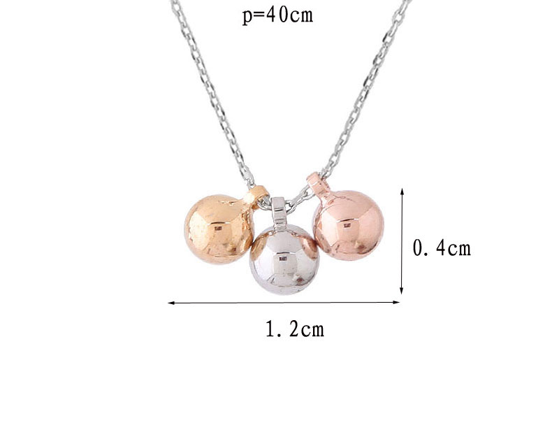 Elegant Multi-color Round Shape Decorated Necklace,Pendants