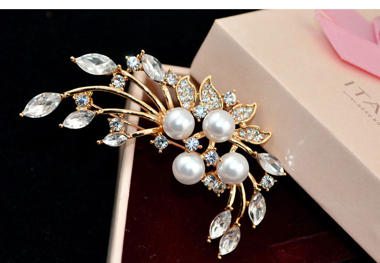 Elegant Gold Color Oval Shape Decorated Brooch,Korean Brooches