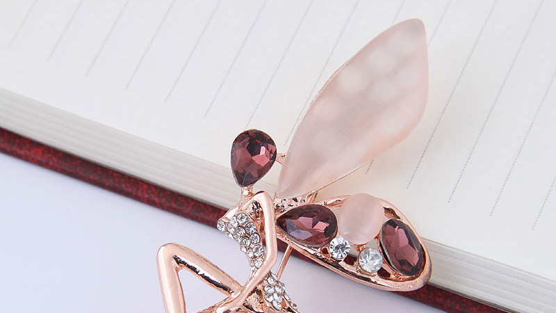 Elegant Champagne Fairy Shape Decorated Brooch,Korean Brooches