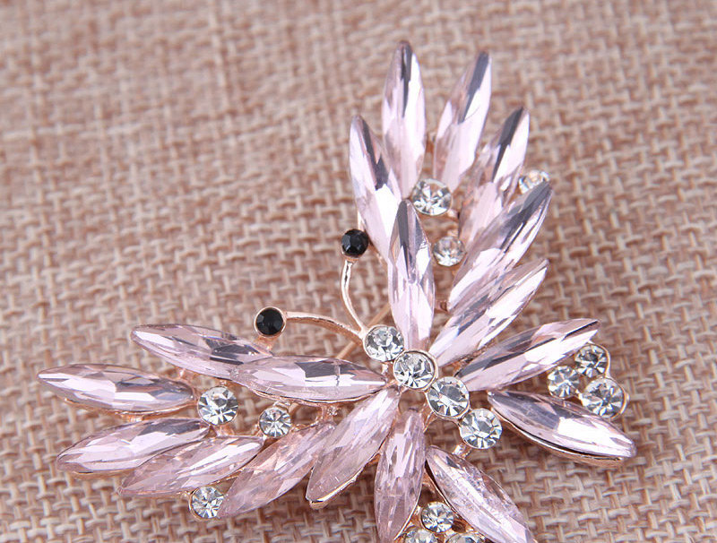 Elegant Pink Butterfly Shape Decorated Brooch,Korean Brooches