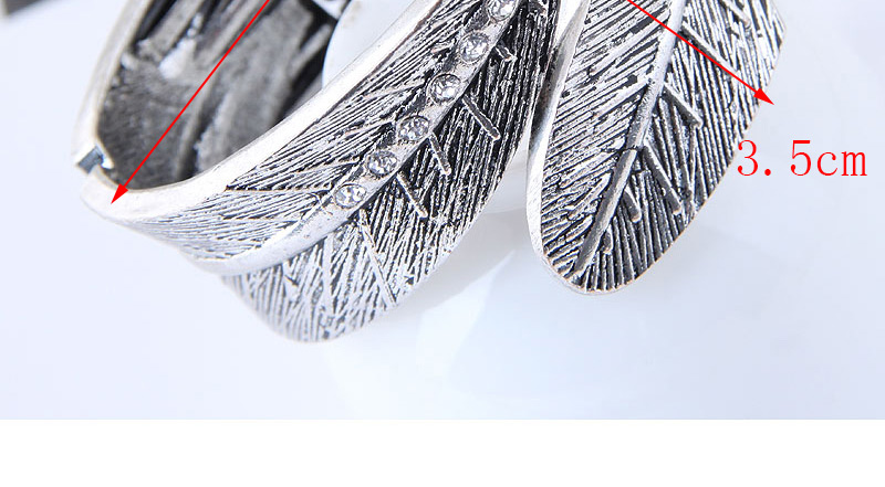 Fashion Silver Color Metal Leaf Shape Decorated Ring,Fashion Bangles