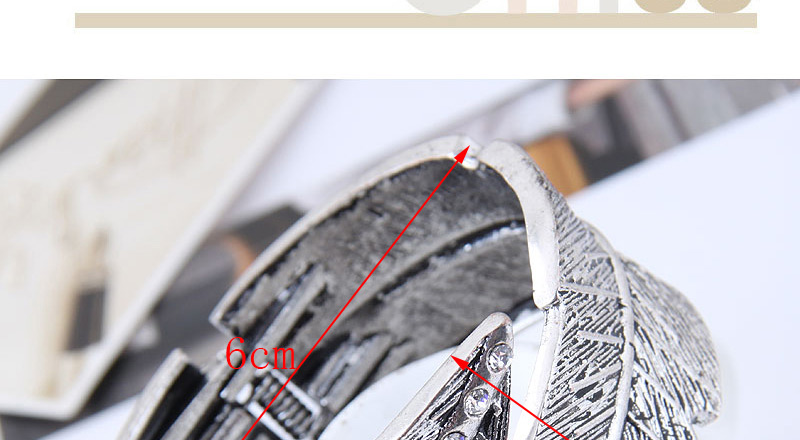 Fashion Silver Color Metal Leaf Shape Decorated Ring,Fashion Bangles