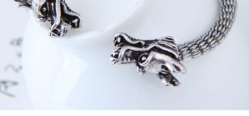 Fashion Silver Color Dragon Shape Decorated Opening Bracelet,Fashion Bangles