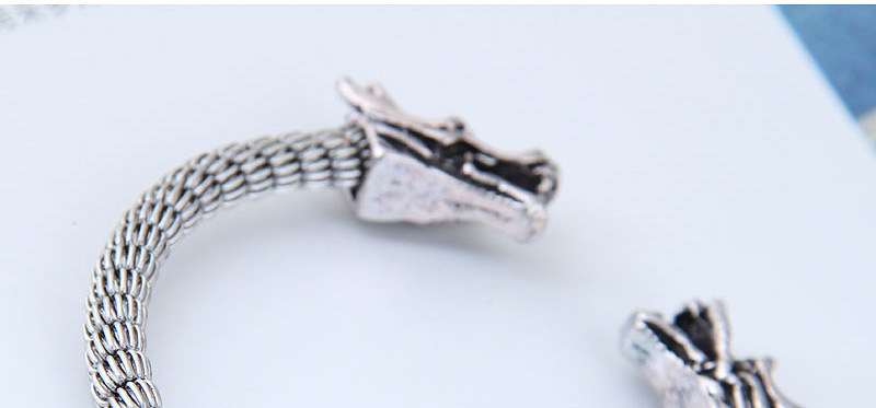 Fashion Silver Color Dragon Shape Decorated Opening Bracelet,Fashion Bangles
