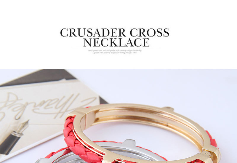 Elegant Gold Color Hand-woven Decorated Bracelet,Fashion Bangles
