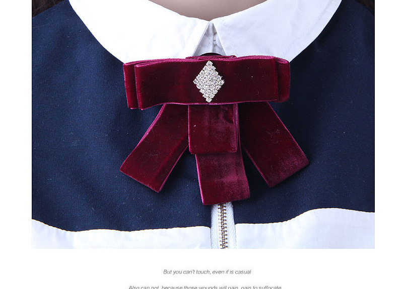 Vintage Navy Diamond Decorated Brooch,Korean Brooches