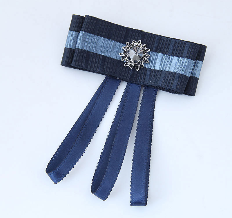 Elegant Navy Flower Shape Decorated Brooch,Korean Brooches