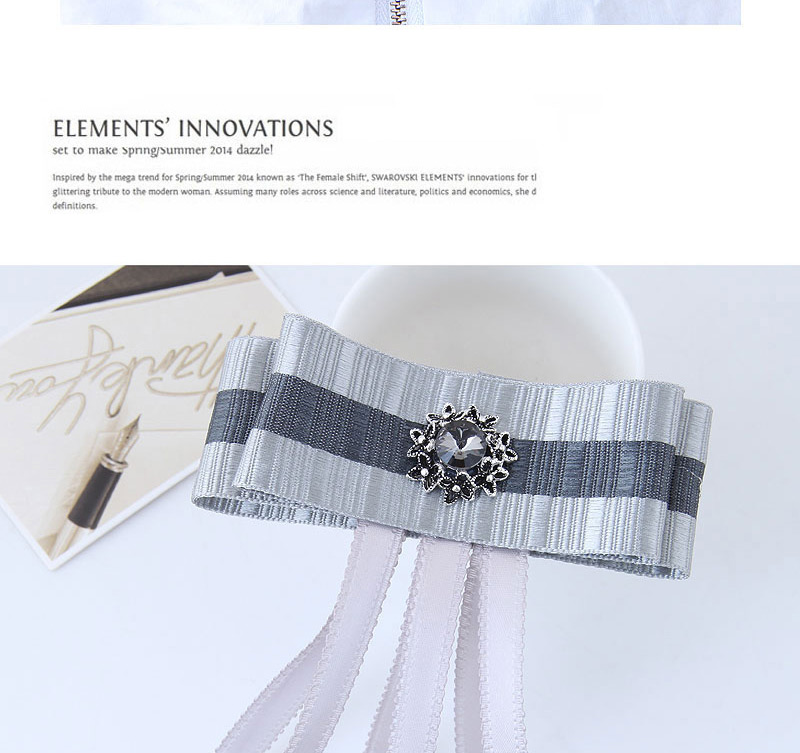 Elegant Light Gray Flower Shape Decorated Brooch,Korean Brooches
