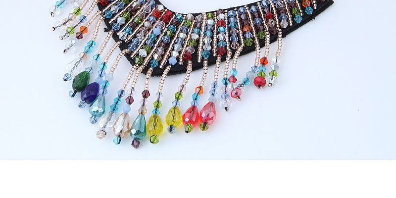 Fashion Multi-color Water Drop Shape Decorated Necklace,Bib Necklaces