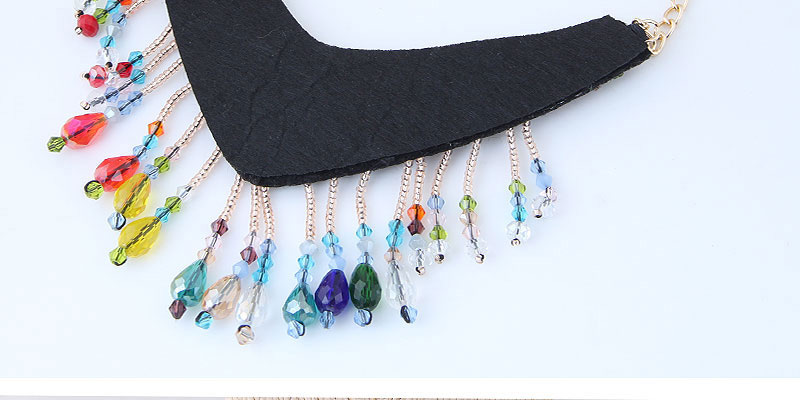Fashion Multi-color Water Drop Shape Decorated Necklace,Bib Necklaces