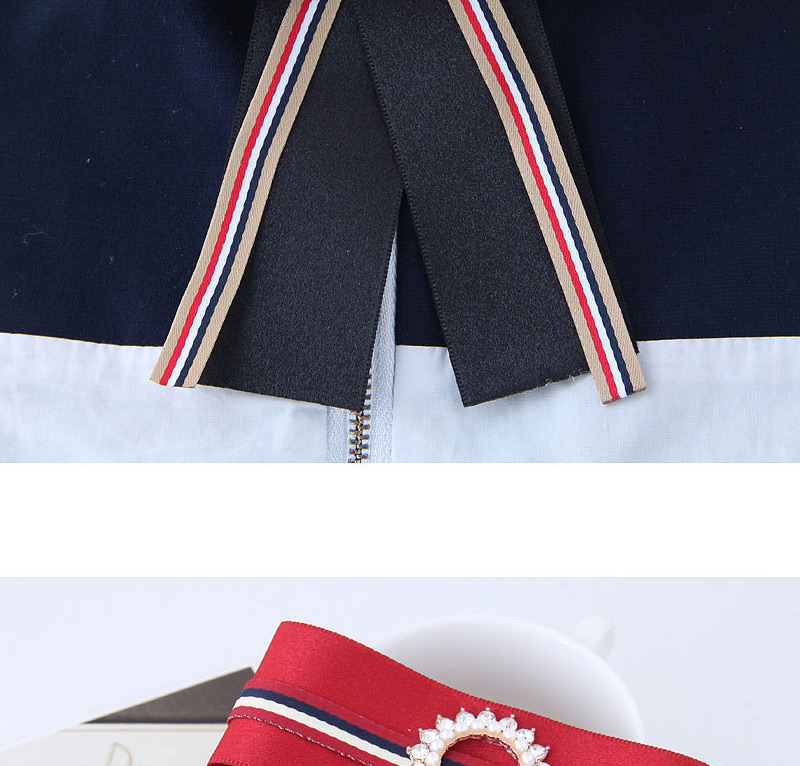 Fashion Black+red+white Diamond Decorated Bowknot Brooch,Korean Brooches