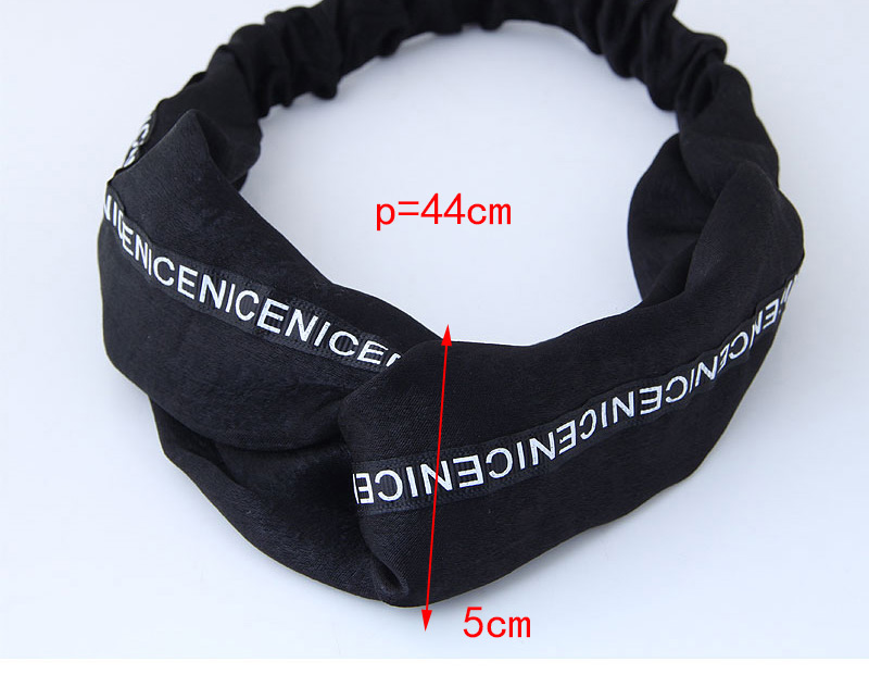 Fashion Black Letter Pattern Decorated Headband,Hair Ribbons