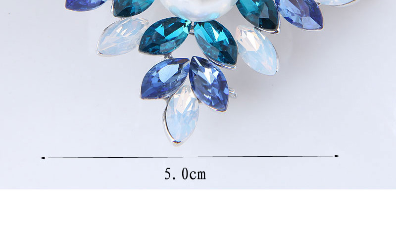 Fashion Blue+white Pearl&diamond Decorated Brooch,Korean Brooches