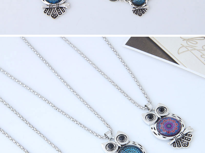 Fashion Purple+silver Color Owl Shape Decorated Jewelry Set,Jewelry Sets