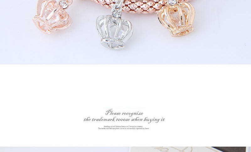 Fashion Silver Color+gold Color+rose Gold Crown Shape Decorated Bracelet (3 Pcs),Fashion Bracelets