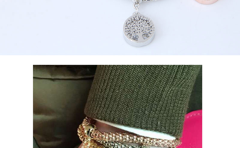 Fashion Silver Color+gold Color+rose Gold Tree Shape Decorated Bracelet (3 Pcs),Fashion Bracelets