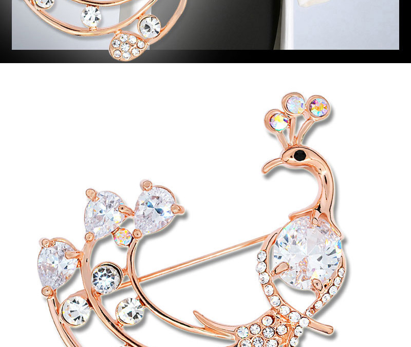 Fashion Gold Color Peacock Shape Decorated Brooch,Korean Brooches