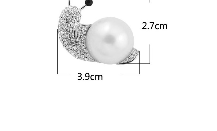 Fashion Silver Color +white Snails Shape Decorated Brooch,Korean Brooches