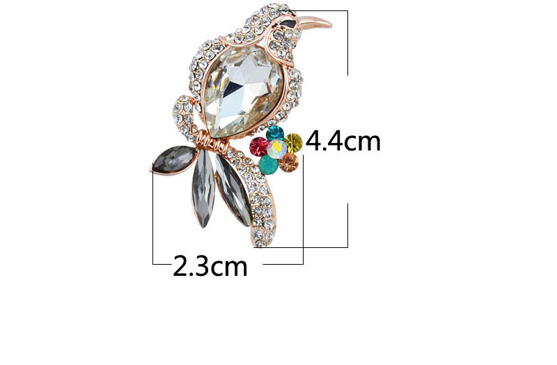 Fashion Gold Color+green Woodpecker Shape Decorated Brooch,Korean Brooches
