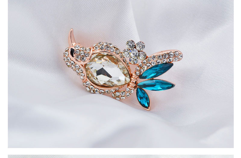 Fashion Blue+silver Color Woodpecker Shape Decorated Brooch,Korean Brooches