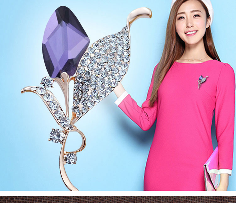 Fashion Gold Color Leaf Shape Decorated Brooch,Korean Brooches