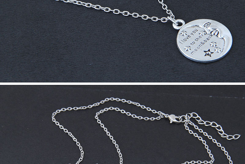 Elegant Silver Color Love Pendant Decorated Double Layer Necklace,Bib Necklaces