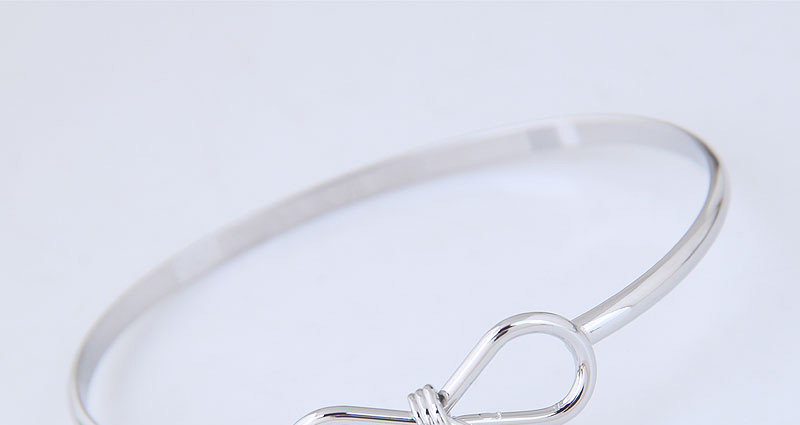 Elegant Silver Color Bowknot Shape Decorated Bracelets,Fashion Bangles