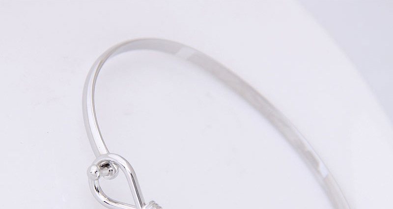 Elegant Silver Color Bowknot Shape Decorated Bracelets,Fashion Bangles