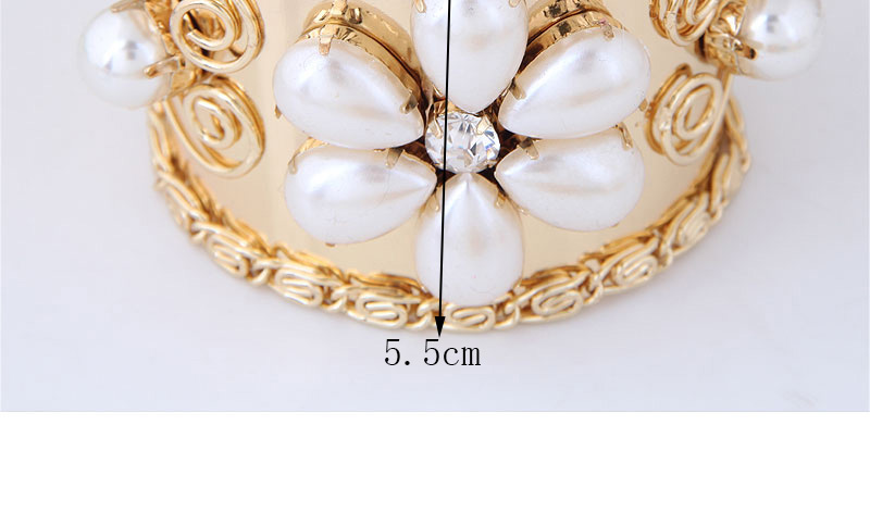 Elegant White Flower Shape Decorated Open Bracelets,Fashion Bangles
