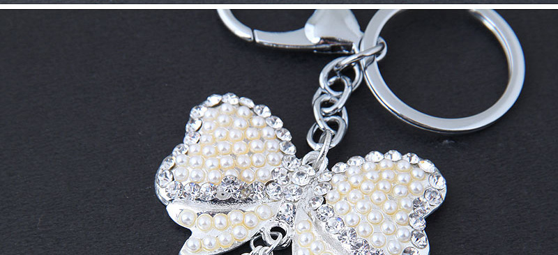 Fashion Silver Color Bowknot Shape Decorated Keychain,Fashion Keychain