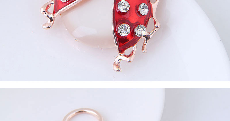 Fashion Gold Color Ladybug Shape Decorated Keychain,Fashion Keychain