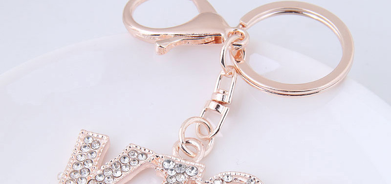 Fashion Silver Color Letter Decorated Keychain,Fashion Keychain