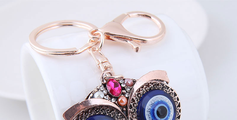 Fashion Multi-color Owl Shape Decorated Keychain,Fashion Keychain