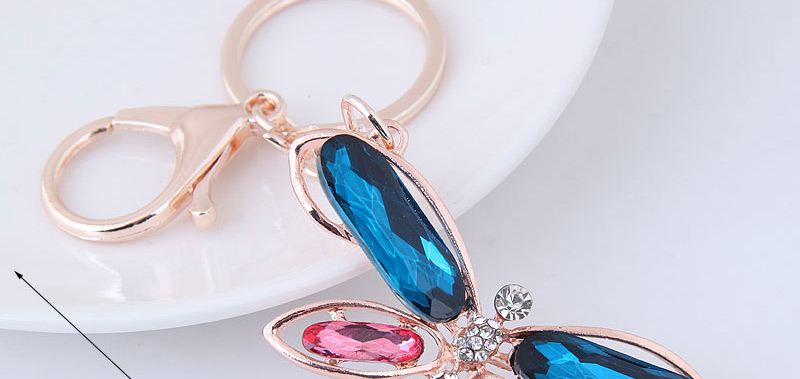 Fashion Pink+blue Butterfly Shape Decorated Keychain,Fashion Keychain