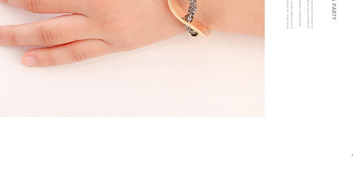 Fashion Champagne+black Irregular Shape Design Simple Bracelet,Fashion Bangles