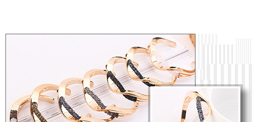 Fashion Champagne+light Black Irregular Shape Design Simple Bracelet,Fashion Bangles