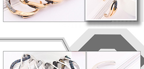 Fashion White+dark Blue Irregular Shape Design Simple Bracelet,Fashion Bangles