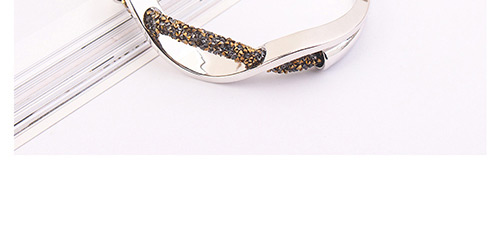Fashion Champagne+dark Blue Irregular Shape Design Simple Bracelet,Fashion Bangles