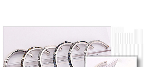 Fashion White Diamond Decorated Opening Bracelet,Fashion Bangles