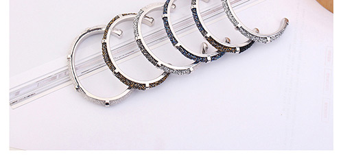 Fashion Silver Color Diamond Decorated Opening Bracelet,Fashion Bangles